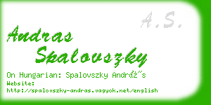 andras spalovszky business card
